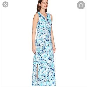 Lilly Pulitzer Essie Elephant Maxi Dress